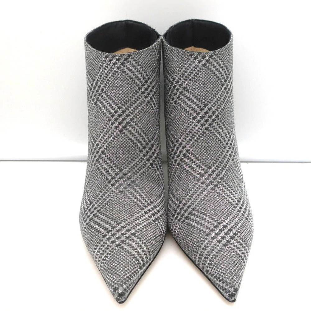 Jimmy Choo Marinda 65 Ankle Boots Silver Glitter Prince of Stars Size 37 NEW - Picture 4 of 10